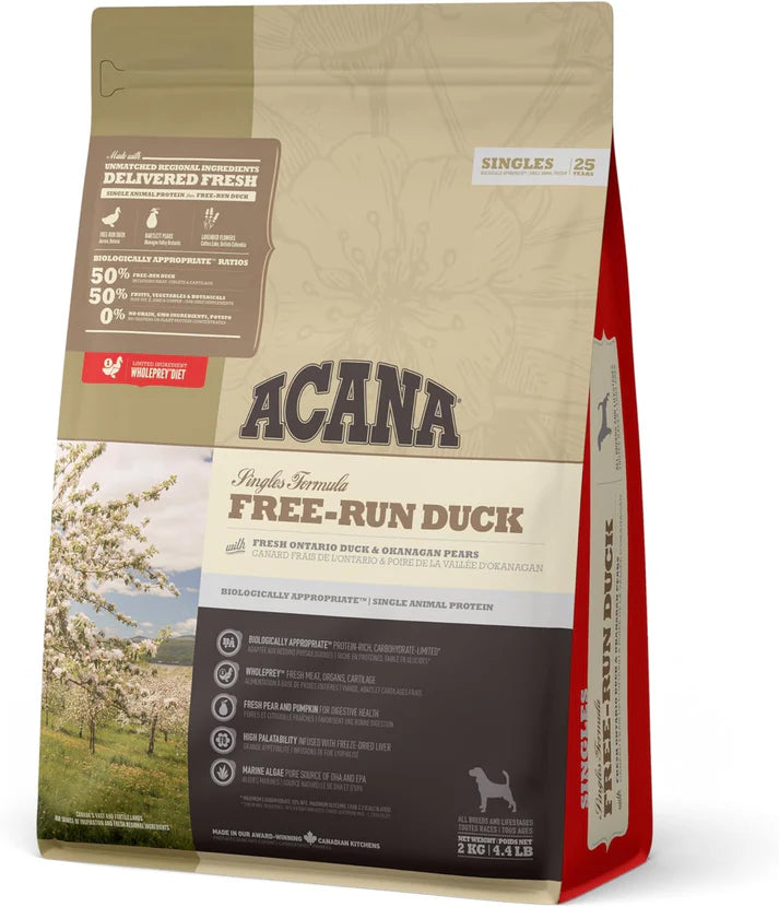 2 PACK Acana Acana Free Run Duck - Cibo per Cani, 2000 G